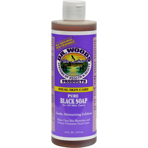 Dr. Woods Pure Black Soap - 16 Fl Oz