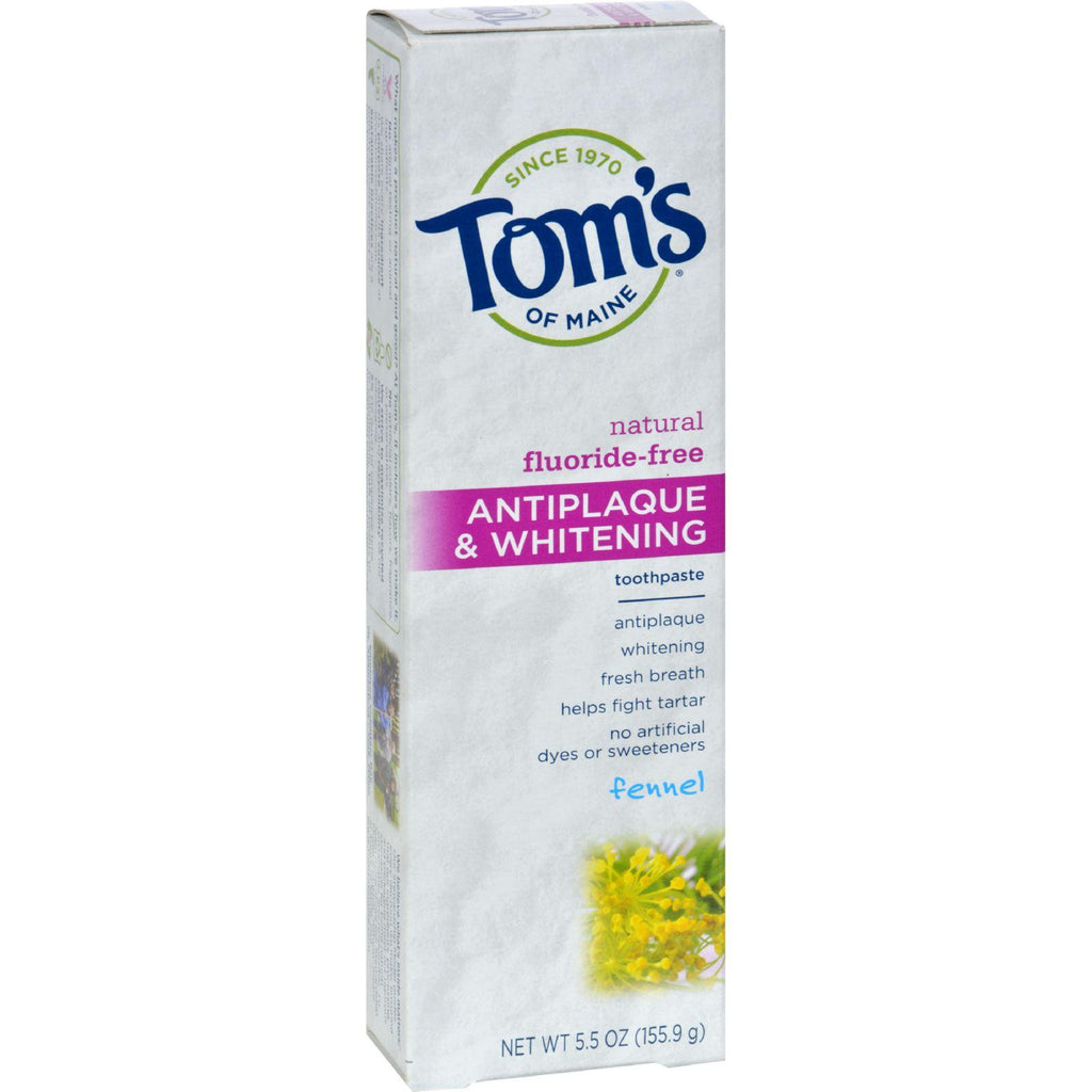 Tom's Of Maine Antiplaque And Whitening Toothpaste Fennel - 5.5 Oz - Case Of 6