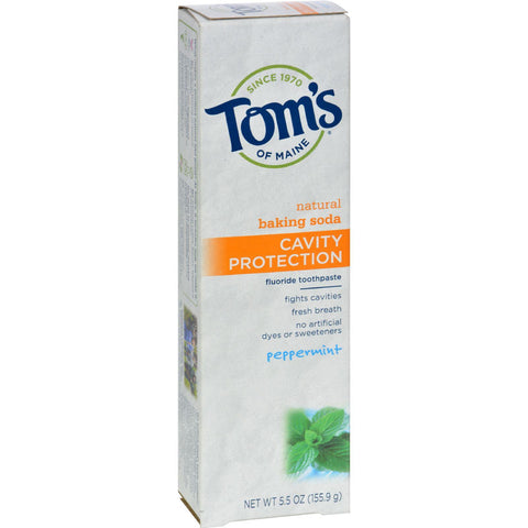 Tom's Of Maine Cavity Protection Toothpaste Peppermint - 5.5 Oz - Case Of 6