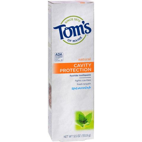 Tom's Of Maine Cavity Protection Toothpaste Spearmint - 5.5 Oz - Case Of 6