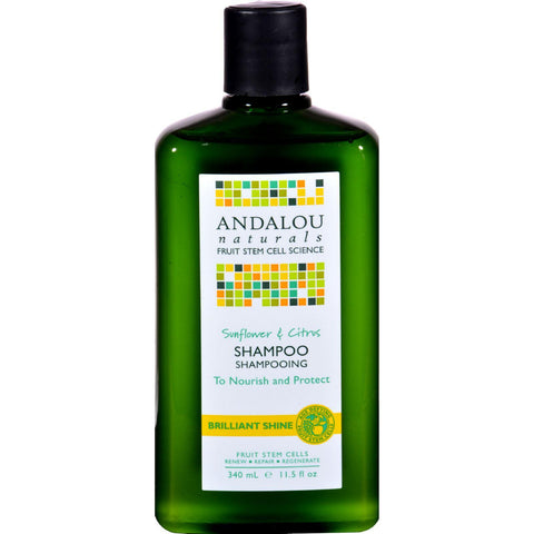 Andalou Naturals Brilliant Shine Shampoo Sunflower And Citrus - 11.5 Fl Oz