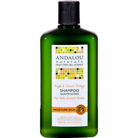 Andalou Naturals Moisture Rich Shampoo Argan And Sweet Orange - 11.5 Fl Oz