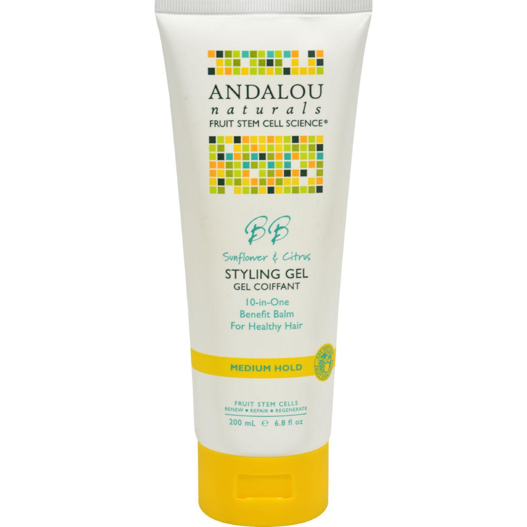 Andalou Naturals Medium Hold Styling Gel Sunflower And Citrus - 6.8 Fl Oz