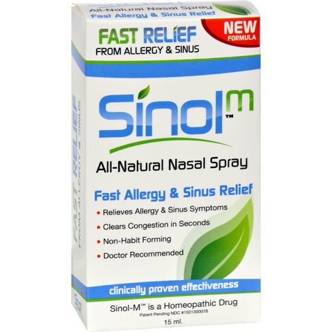 Sinol Sinol-m Homeopathic Allergy And Sinus Relief - 15 Ml