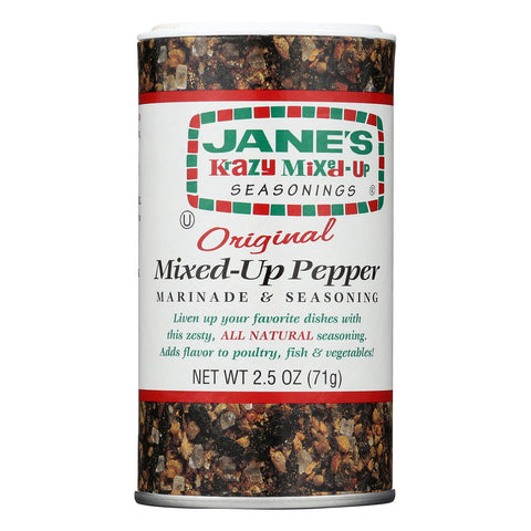 Jane's Krazy Mixed-up Pepper Marinade And Seasoning - Original - Case Of 12 - 2.5 Oz.