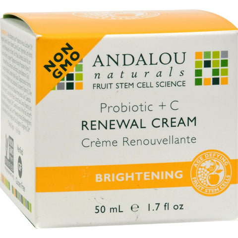 Andalou Naturals Renewal Cream Brightening Probiotic Plus C - 1.7 Fl Oz