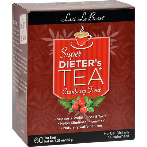 Laci Le Beau Super Dieter's Tea Cranberry Twist - 60 Tea Bags