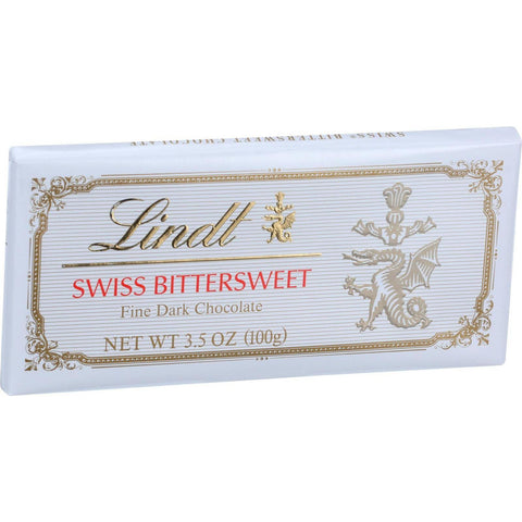 Lindt Chocolate Bar - Fine Dark Chocolate - Swiss Bittersweet - 3.5 Oz Bars - Case Of 12