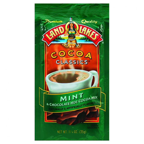 Land O Lakes Cocoa Classic Mix - Mint And Chocolate - 1.25 Oz - Case Of 12