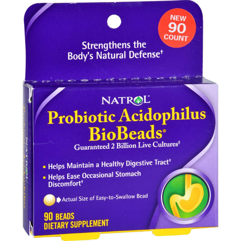 Natrol Probiotic Acidophilus Biobeads - 90 Beads