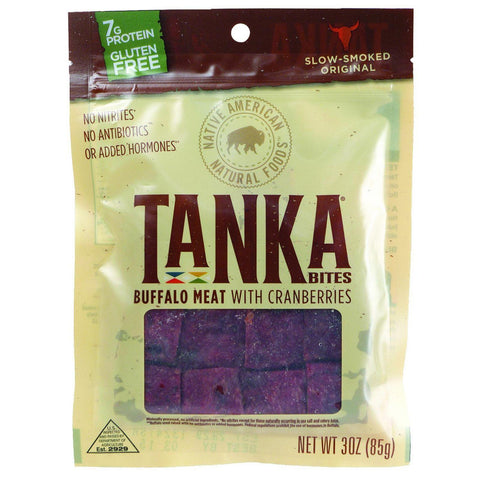 Tanka Bar Bites - Buffalo With Cranberry - 3 Oz - Case Of 6