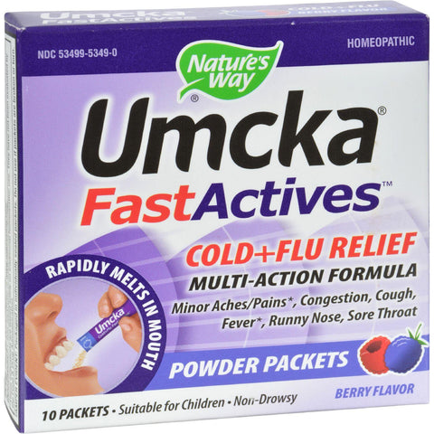 Nature's Way Umcka Fastactives Cold Plus Flu Relief Berry - 10 Packets