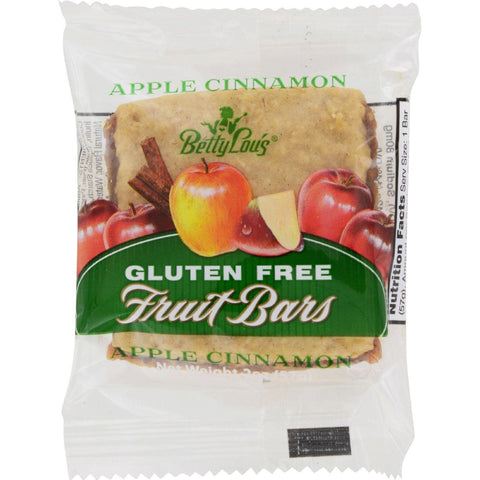 Betty Lou's Gluten Free Fruit Bars Apple Cinnamon - 2 Oz - Case Of 12