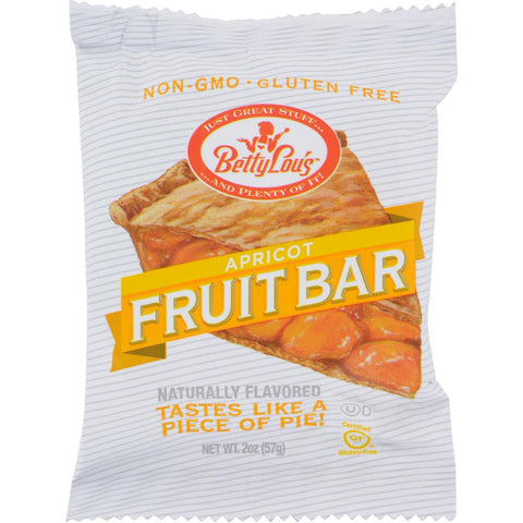 Betty Lou's Fruit Bar Apricot - Gluten Free - Case Of 12 - 2 Oz