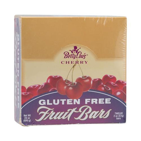 Betty Lou's Gluten Free Fruit Bars Cherry - 12 Bars - Case Of 12