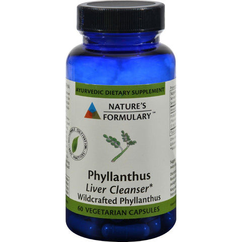 Nature's Formulary Phyllanthus - 60 Vegetarian Capsules