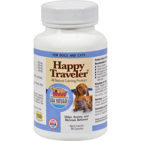 Ark Naturals Happy Traveler For Dogs And Cats - 30 Capsules