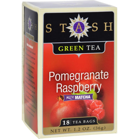 Stash Pomegranate Raspberry Green Tea With Matcha - 18 Tea Bags - Case Of 6