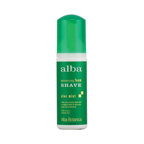 Alba Botanica Moisturizing Foam Shave Aloe Mint - 5 Fl Oz
