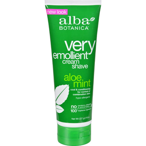 Alba Botanica Moisturizing Shave Cream Aloe Mint - 8 Fl Oz