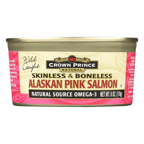 Crown Prince Skinless And Boneless Alaskan Pink Salmon - Case Of 12 - 6 Oz.