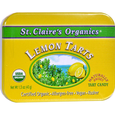 St Claire's Organic Lemon Tarts Display Case - Case Of 6 - 1.5 Oz