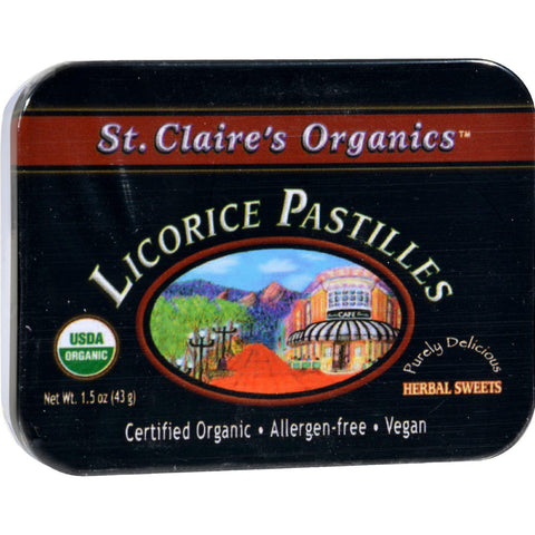 St Claire's Organic Licorice Sweets Display Case - Case Of 6 - 1.5 Oz