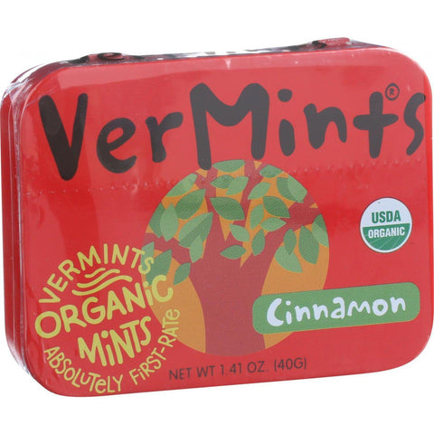 Vermints Breath Mints - All Natural - Cinnamint - 1.41 Oz - Case Of 6