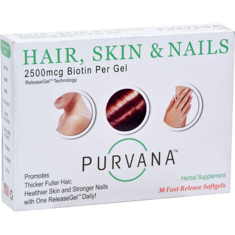 Heaven Sent Purvana Hair Skin Nails - 2500 Mcg - 30 Softgels