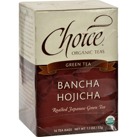 Choice Organic Teas Ban-cha Toasted Green Tea - 16 Tea Bags - Case Of 6