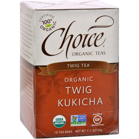 Choice Organic Teas Twig Tea Twig Kukicha - 16 Tea Bags - Case Of 6