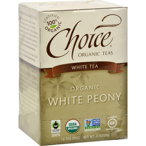 Choice Organic Teas White Tea - 16 Tea Bags - Case Of 6