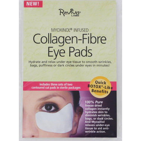 Reviva Labs Collagen Fiber Contoured Eye Pads - Case Of 6 - 3 Sets