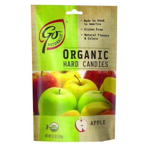 Go Organic Hard Candy - Apple - 3.5 Oz - Case Of 6