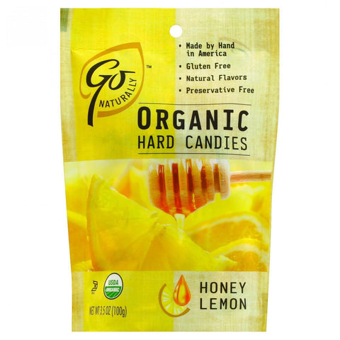 Go Organic Hard Candy - Honey Lemon - 3.5 Oz - Case Of 6