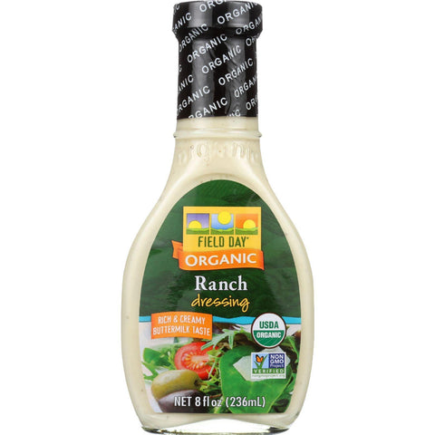 Field Day Dresssing - Organic - Ranch - 8 Oz - Case Of 12