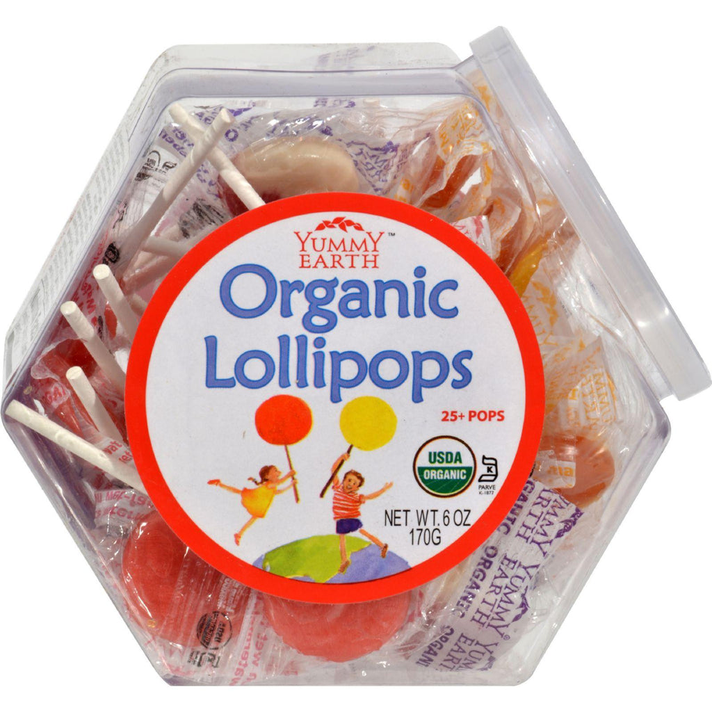 Yummy Earth Organic Lollipops Assorted Personal Bin - 6 Oz - Case Of 10