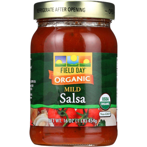 Field Day Salsa - Organic - Garden Cilantro - Mild - 16 Oz - Case Of 12