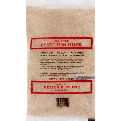 Health Plus Pure Psyllium Husk - 12 Oz