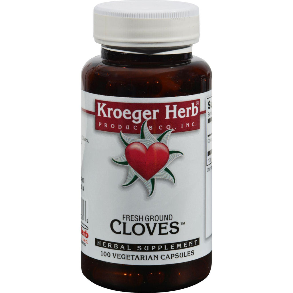 Kroeger Herb Fresh Ground Cloves - 450 Mg - 100 Vegetarian Capsules