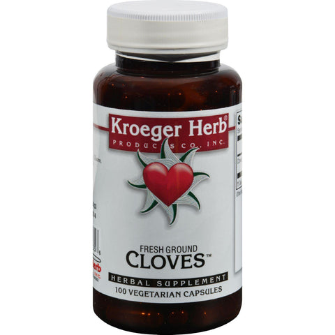 Kroeger Herb Fresh Ground Cloves - 450 Mg - 100 Vegetarian Capsules