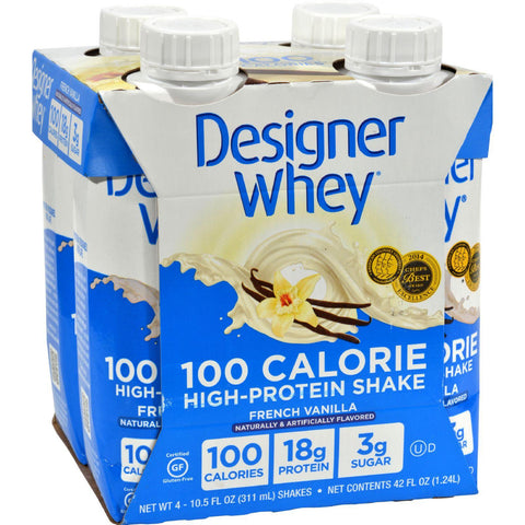 Designer Whey Protein Shake French Vanilla - 10.5 Fl Oz Each - Pack Of 4