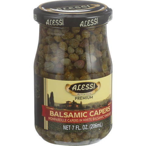 Alessi Capers In White Balsamic Vinegar - 7 Oz - Case Of 6