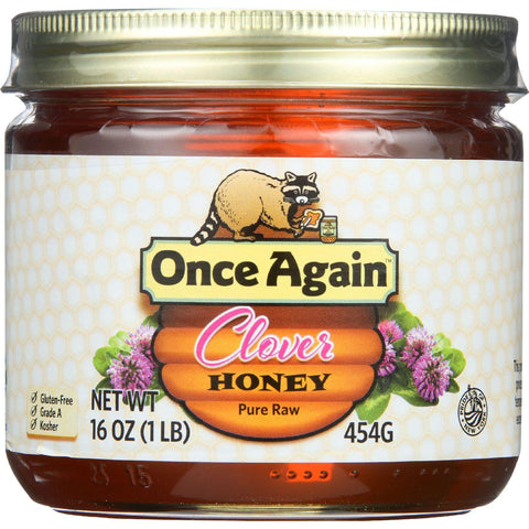 Once Again Honey - Natural - Clover - 1 Lb - Case Of 12