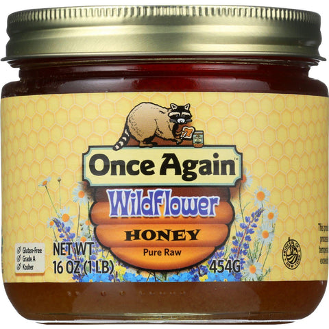 Once Again Honey - Natural - Wildflower - 1 Lb - Case Of 12