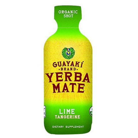 Guayaki Organic Yerba Mate Energy Shot - Lime Tangerine - 2 Oz - Case Of 12
