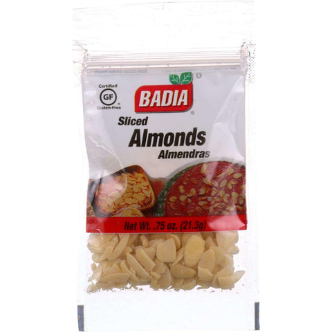 Badia Spices Almonds - Sliced - .75 Oz - Case Of 12