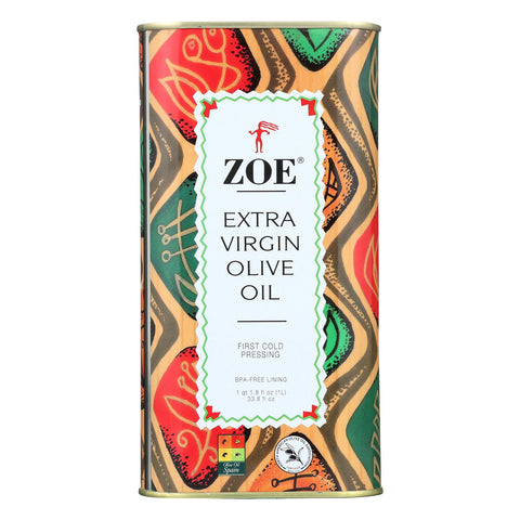 Zoe Olive Oil - Extra Virgin - Case Of 12 - 1 Liter
