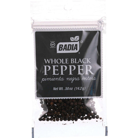 Badia Spices Pepper - Black - Whole - .5 Oz - Case Of 12