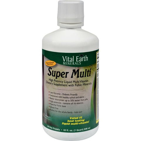 Vital Earth Minerals Super Multi Passion Fruit - 32 Fl Oz
